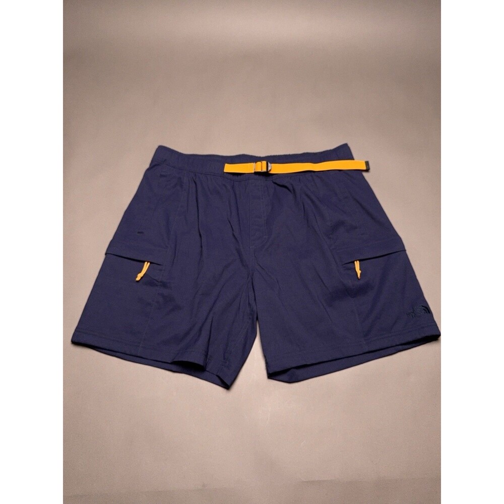 The North Face Belted Athletic Hiking Shorts Mens Size L Navy